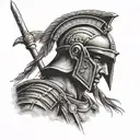 Roman soldier tattoo design idea