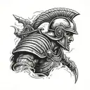 Roman soldier tattoo design idea