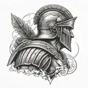 Roman soldier tattoo design idea