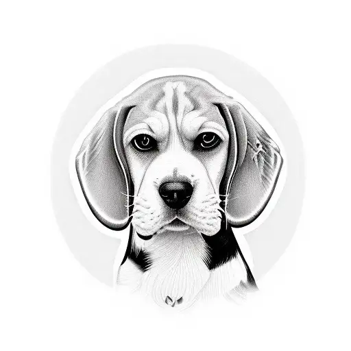beagle tattoo design idea