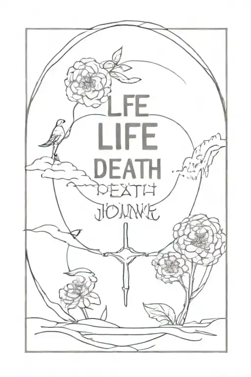 life before death, strength before weekness, journey before destination tattoo design idea