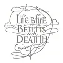 Life Before Death Strength Before Weakness Journey Before Destination" In Three Lines Of Text Tattoo Idea tattoo design idea