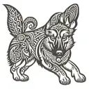 german shepherd dog tattoo design idea