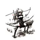 barbed wire strangle tattoo design idea