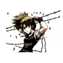 barbed wire strangle tattoo design idea