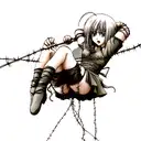 barbed wire strangle tattoo design idea