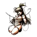 barbed wire strangle tattoo design idea