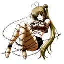 barbed wire strangle tattoo design idea