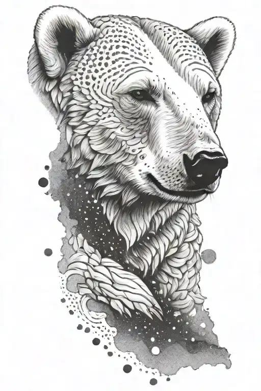 polar bear tattoo design idea