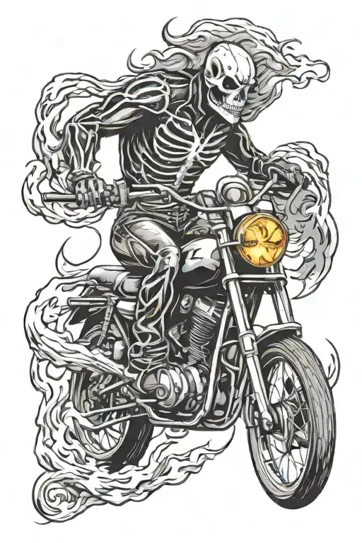 ghost rider tattoo design idea