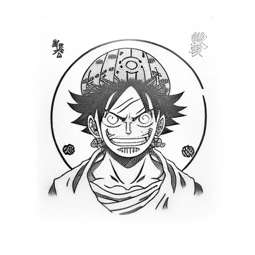 Luffy one piece tattoo design idea