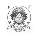 Luffy one piece tattoo design idea