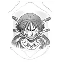 Luffy one piece tattoo design idea