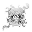 Luffy one piece tattoo design idea
