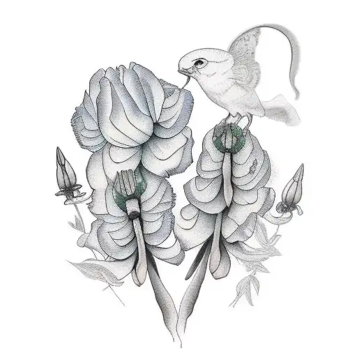 bluebonnet tattoo design idea