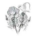 bluebonnet tattoo design idea