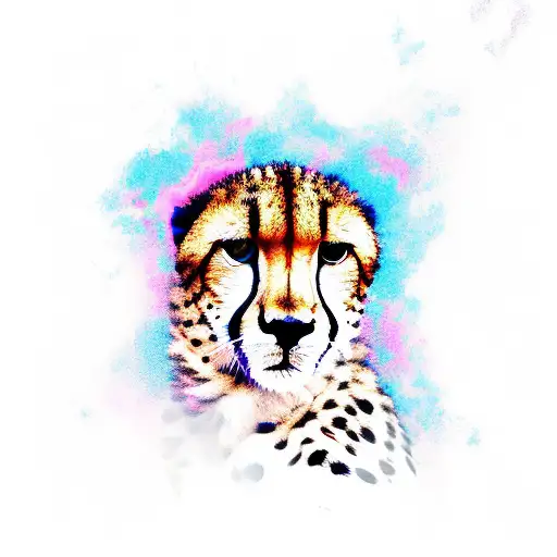 cheetah running tattoo design idea