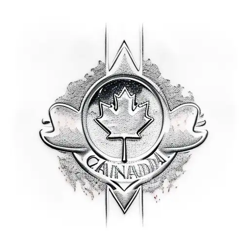 canadian molten steel oil tattoo design idea