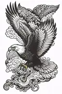 an eagle soaring tattoo design idea