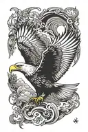 an eagle soaring tattoo design idea