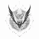 Black Phoenix Angry tattoo design idea
