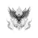 Black Phoenix Angry tattoo design idea