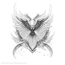 Black Phoenix Angry tattoo design idea