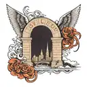  St. Louis arch with wings made tattoo design idea