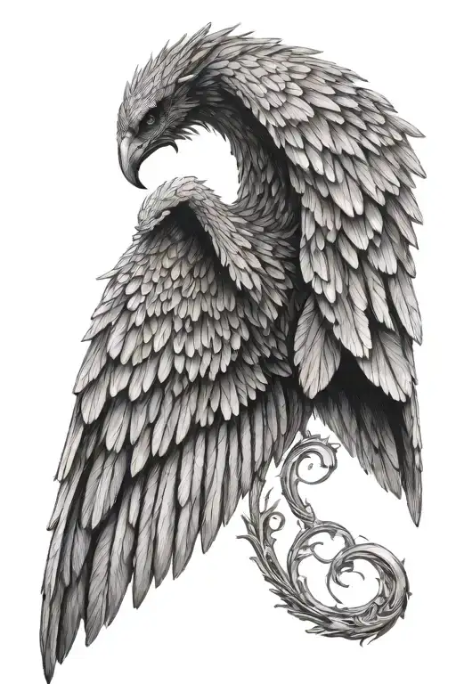 Angel and demon wings spread wide half angel half tattoo design idea