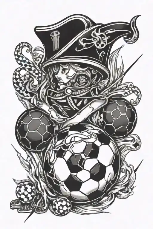 Sicilian Trinacria, soccer ball, sewing needle, cigarette, Aquarius, Italian boot tattoo design idea