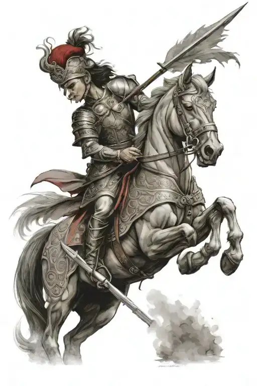 warrior lithuainian  princess  tattoo design idea