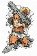 chainsaw man anime tattoo design idea