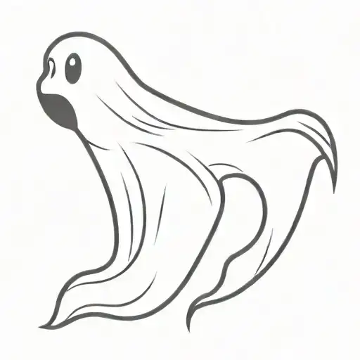 sheet ghost flashing  tattoo design idea