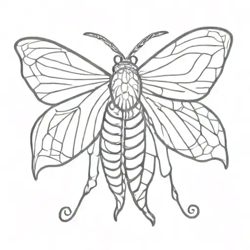 death moth tattoo design idea