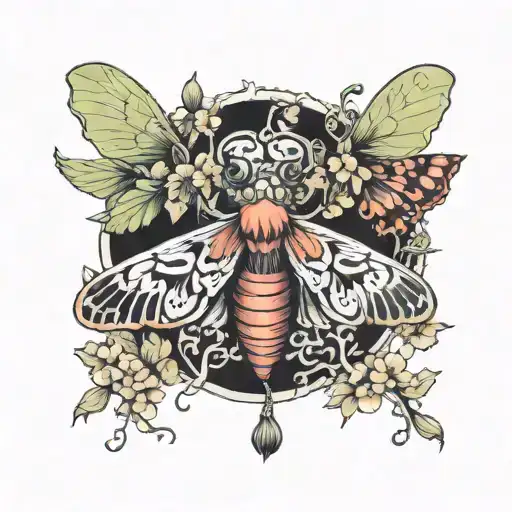 death moth tattoo design idea