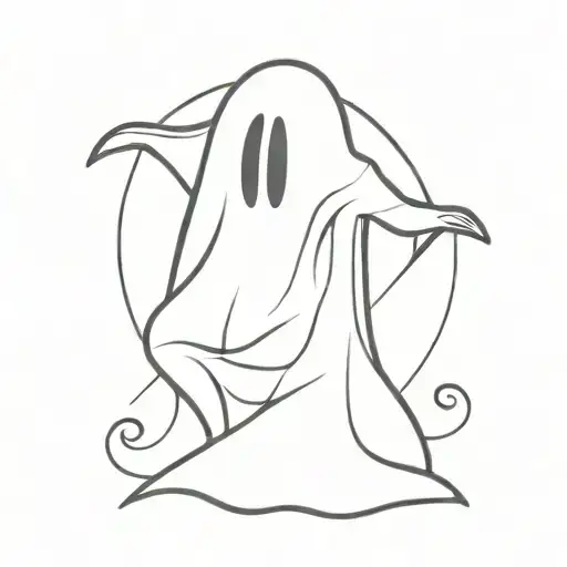 sheet ghost tattoo design idea