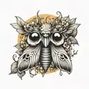 death moth tattoo design idea
