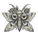 death moth tattoo design idea