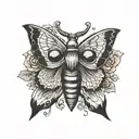 death moth tattoo design idea