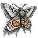 death moth tattoo design idea