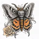 death moth tattoo design idea