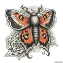 death moth tattoo design idea