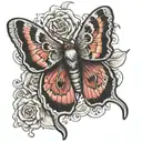 death moth tattoo design idea