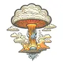 nuclear mushroom cloud  tattoo design idea