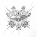 millenium falcon tattoo design idea