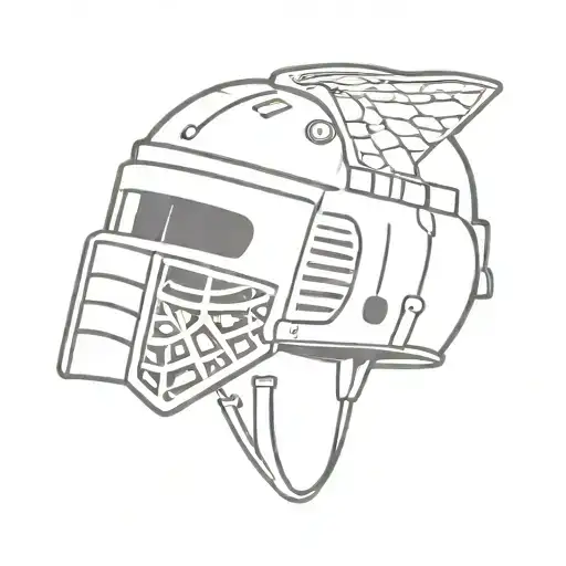 snoopy hockey goalie mask tattoo design idea