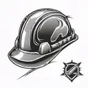 construction hard hat tattoo design idea
