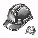 construction hard hat tattoo design idea
