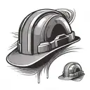 construction hard hat tattoo design idea