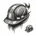 construction hard hat tattoo design idea